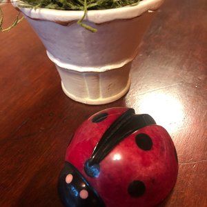 Ladybug Alabaster Stone Paperweight from Barnes & Noble – Retired - NIB